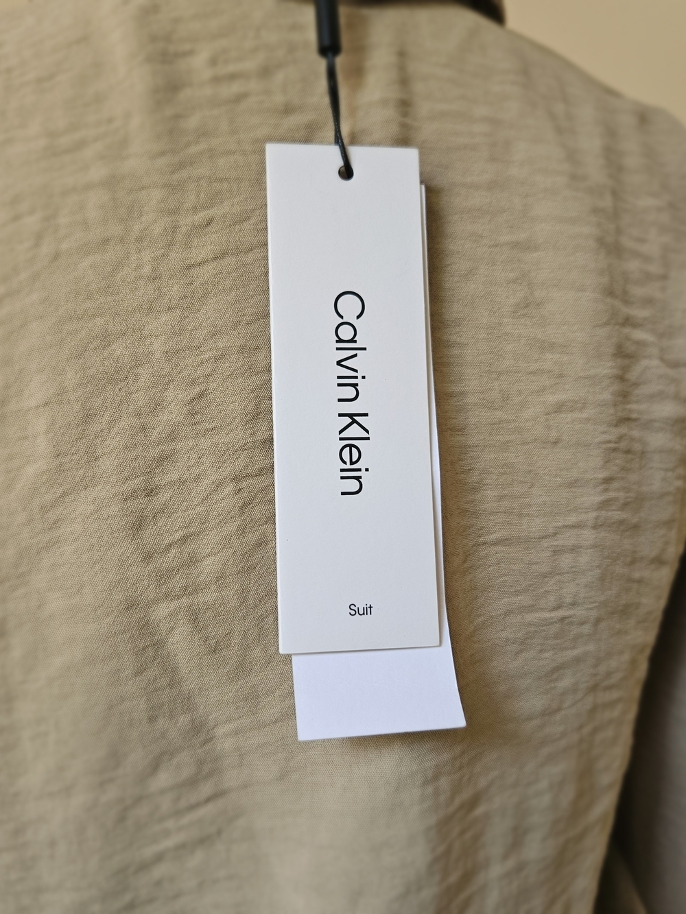 NWT Calvin Klein Beige Long Sleeve Cropped Button Front Top Blouse XS - Picture 16 of 16